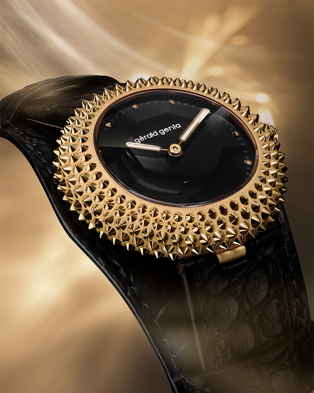 Gerald Genta Gentissima Oursin 36 Black Onyx