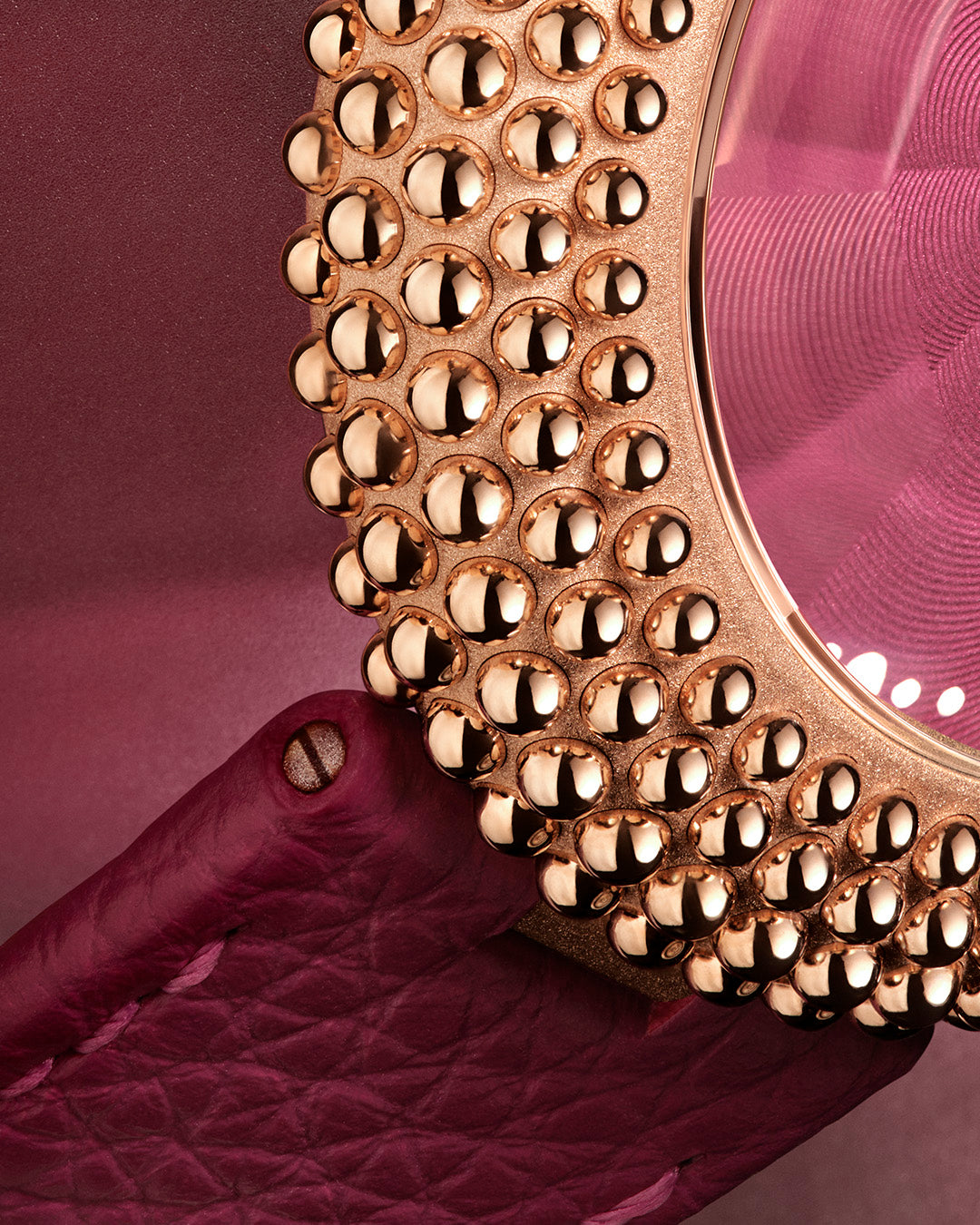 Gerald Genta Gentissima Oursin 36 Burgundy