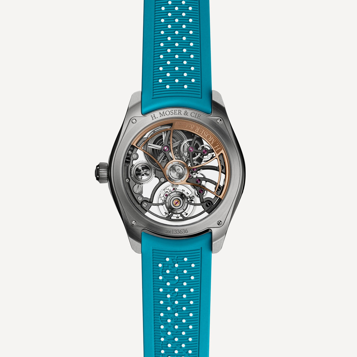 H. Moser & Cie Pioneer Cylindrical Tourbillon Skeleton Spiced Aqua