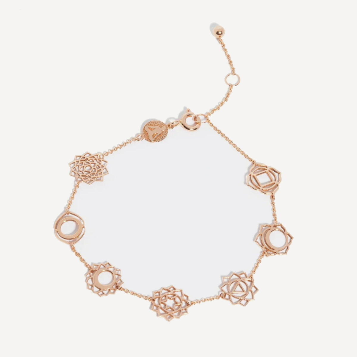 Tiny Om 7 chakras bracelet