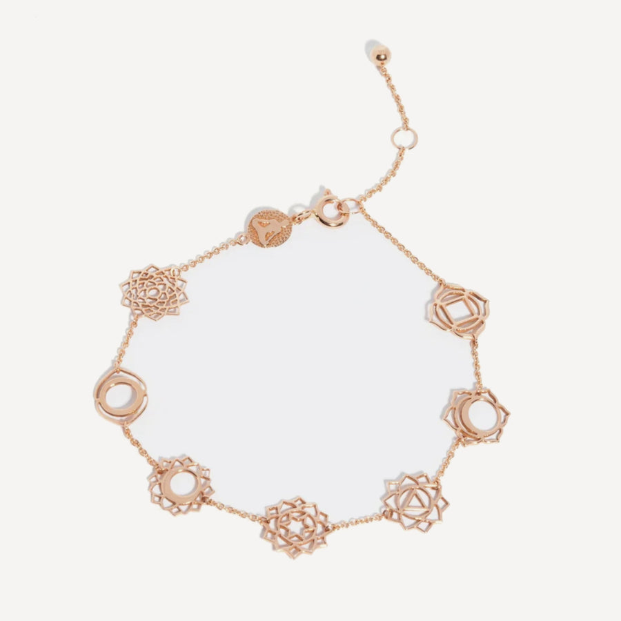 Tiny Om 7 chakras bracelet