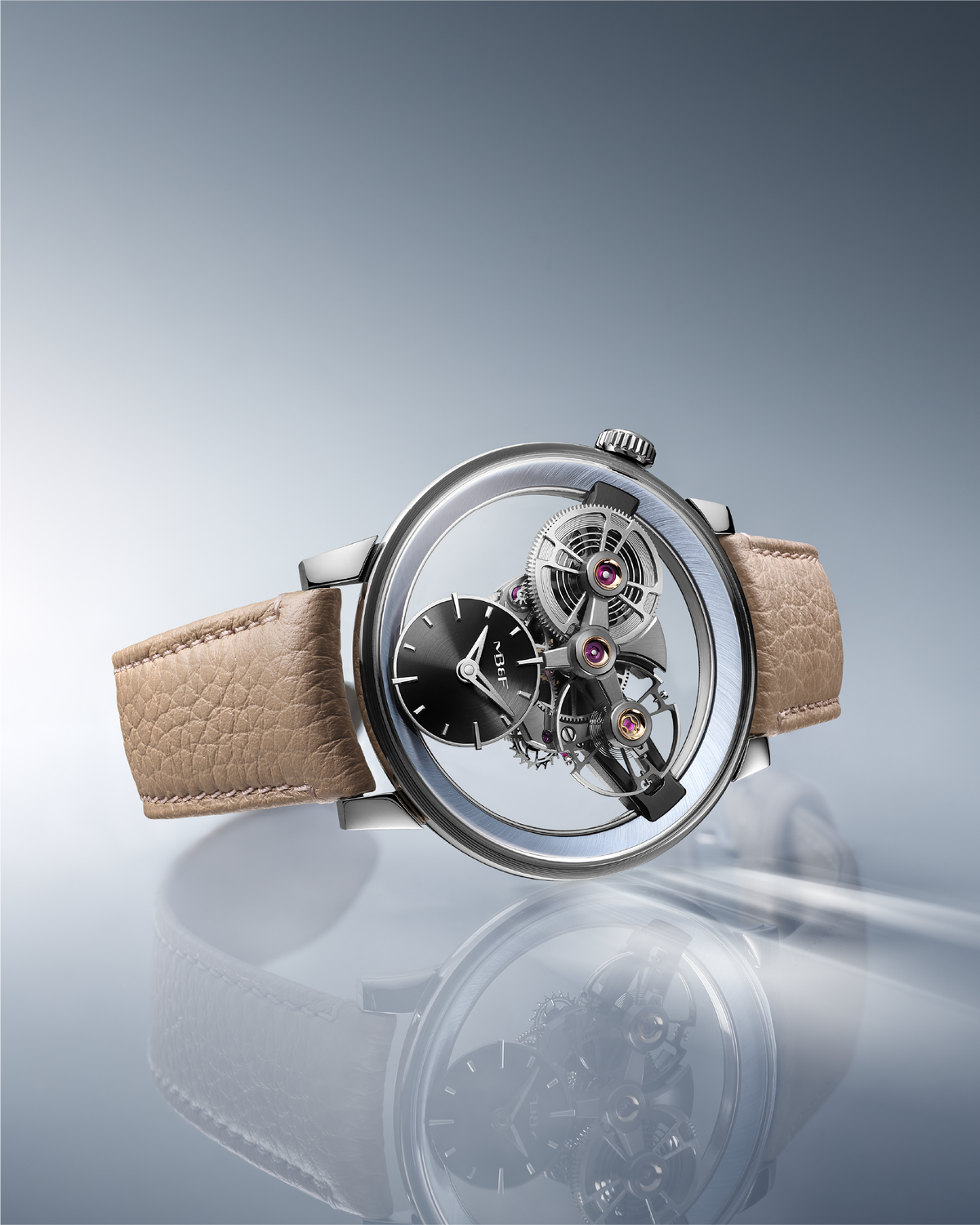 MB&F Special Project One Platinum Edition (Sky-Blue Flange)