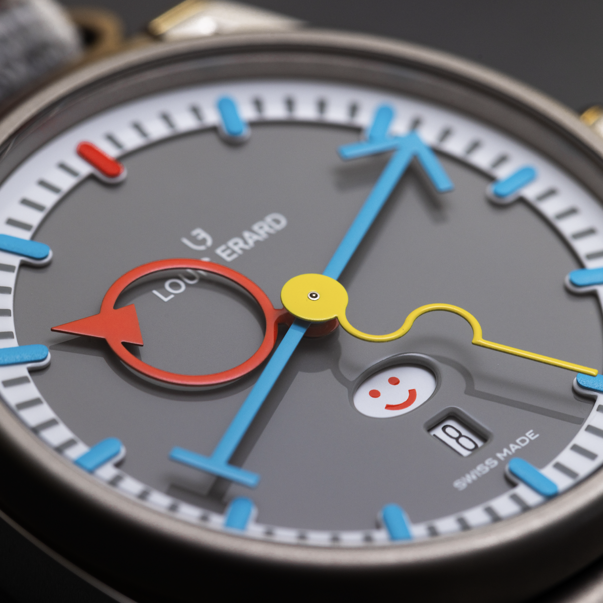 Louis Erard x Alain Silberstein Smile Day Stahlgrau