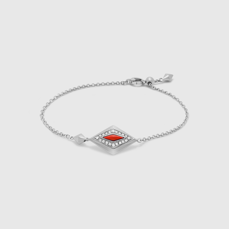 By ZAYA Lumira Delights Slider Bracelet White Gold