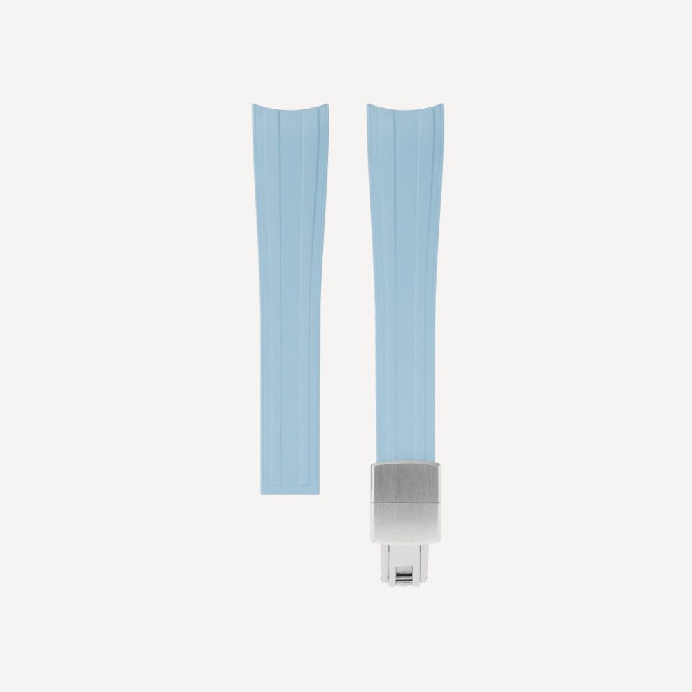 Delugs CTS Rubber Strap for Omega Speedmaster – Baby blue