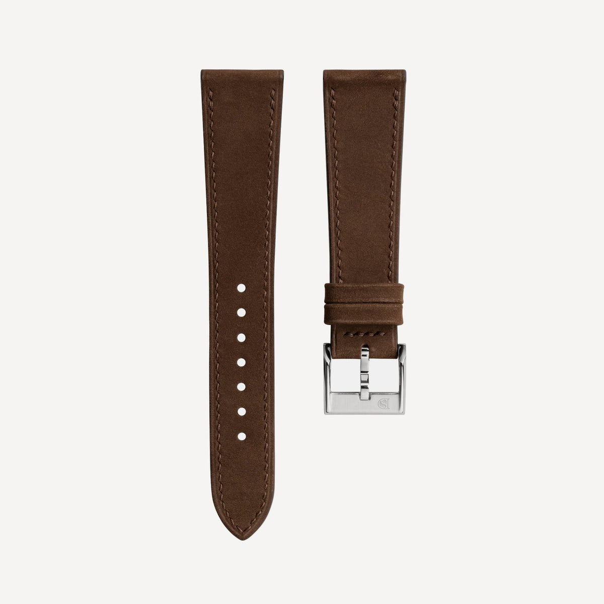 Delugs Nubuck Slim Strap – Dark Brown