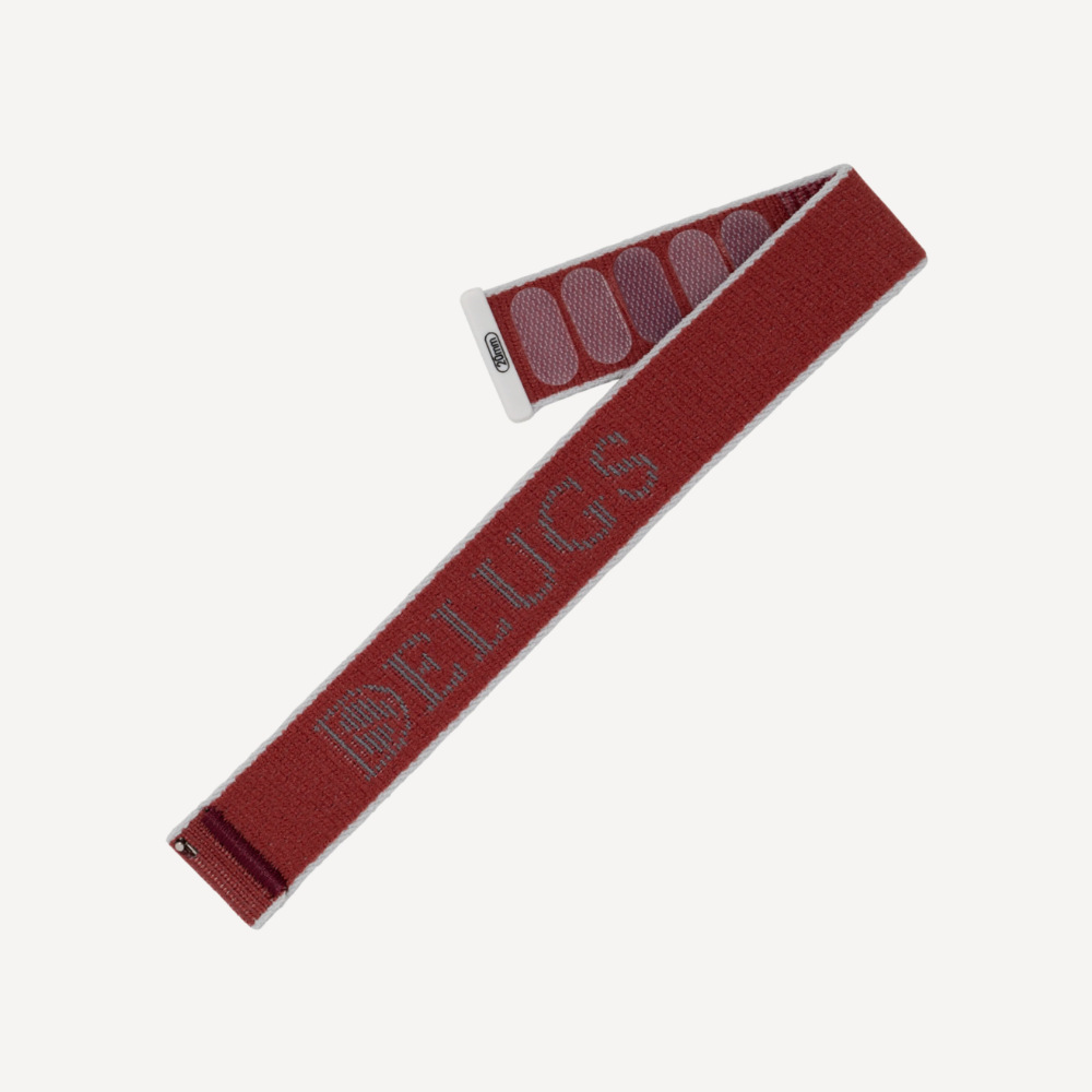 Delugs Delcro strap 20MM – Maroon/Light Grey