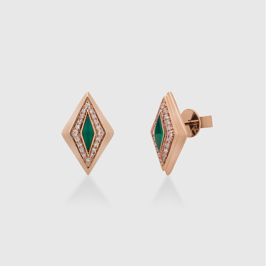 By ZAYA Lumira Delights Stud Earrings Rose Gold