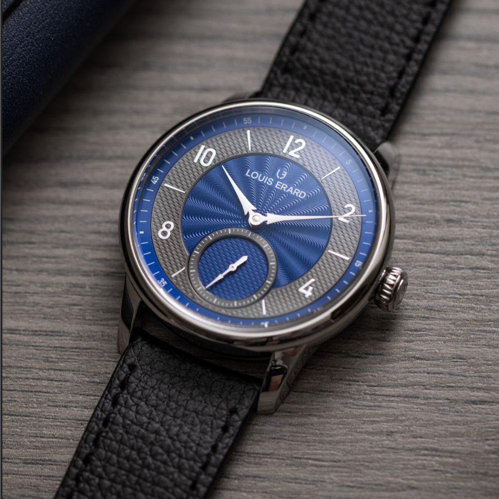 Louis Erard Excellence Petite Seconde Guilloché anthracite blue