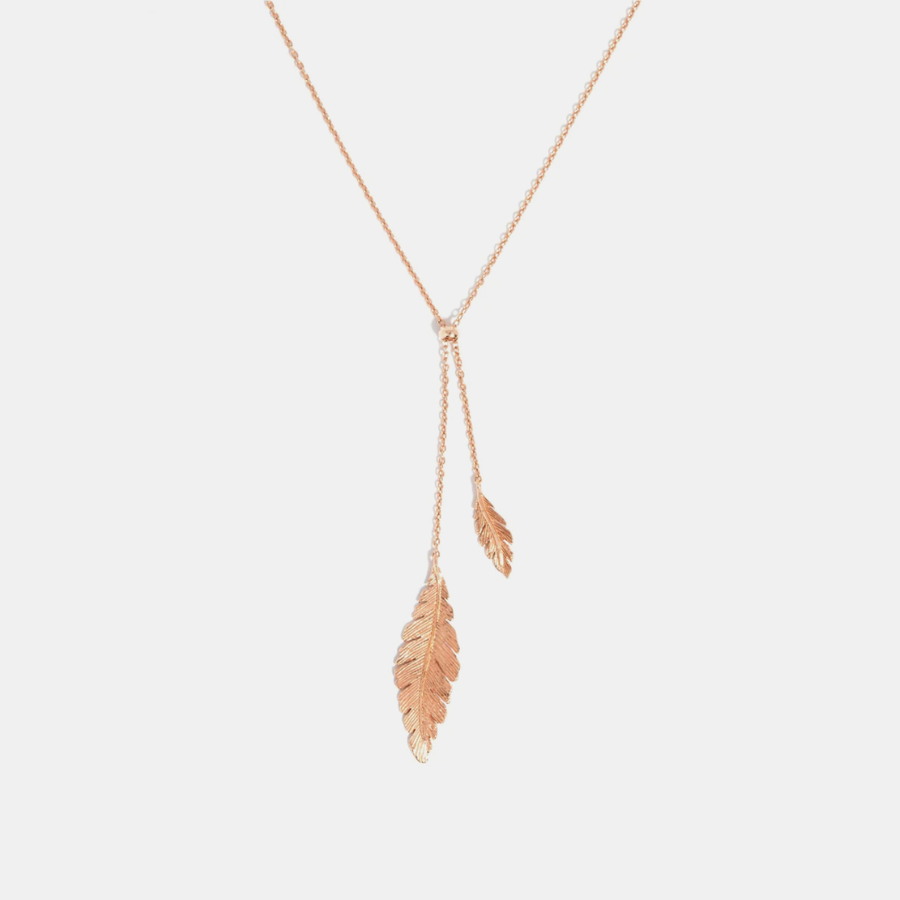 Tiny Om Feathers Necklace
