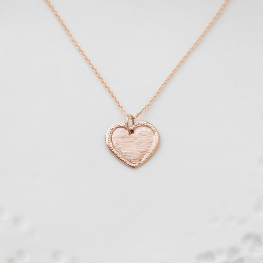 Tiny Om Heart Necklace