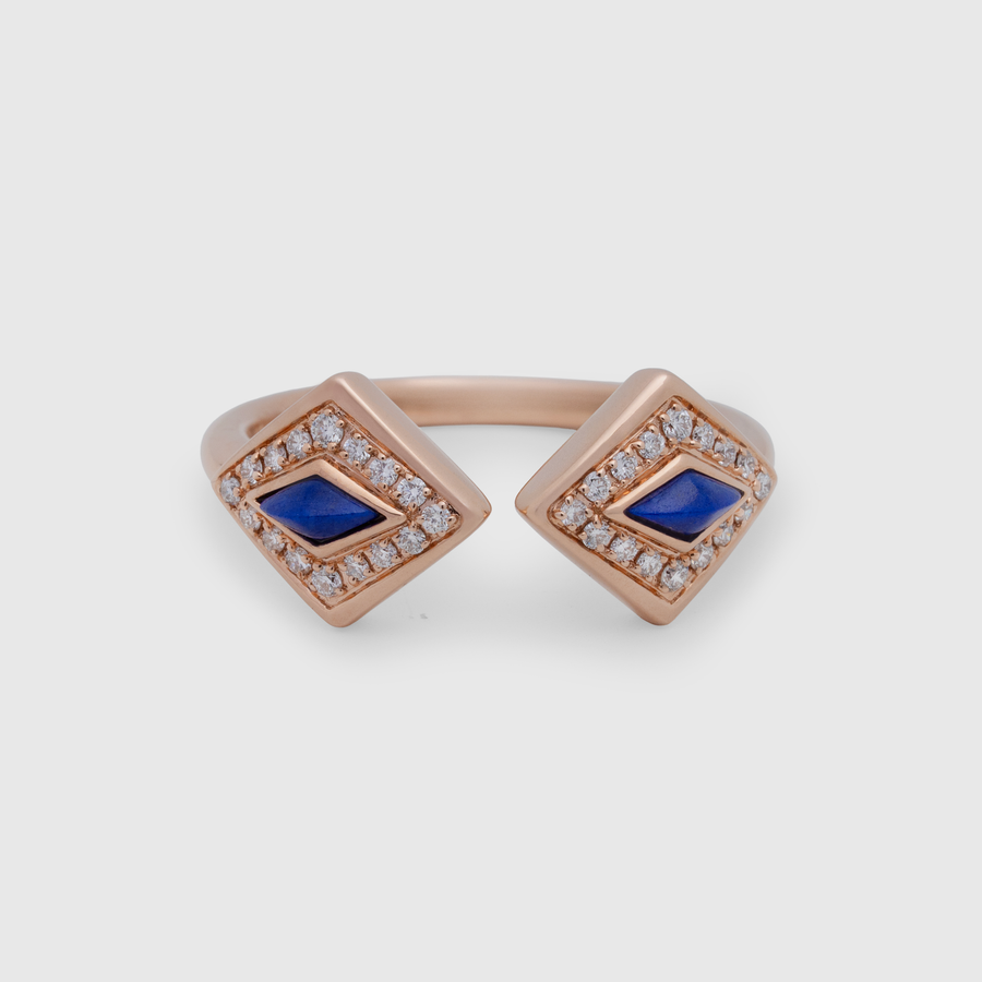 By ZAYA Lumira Bleu Duo Ring