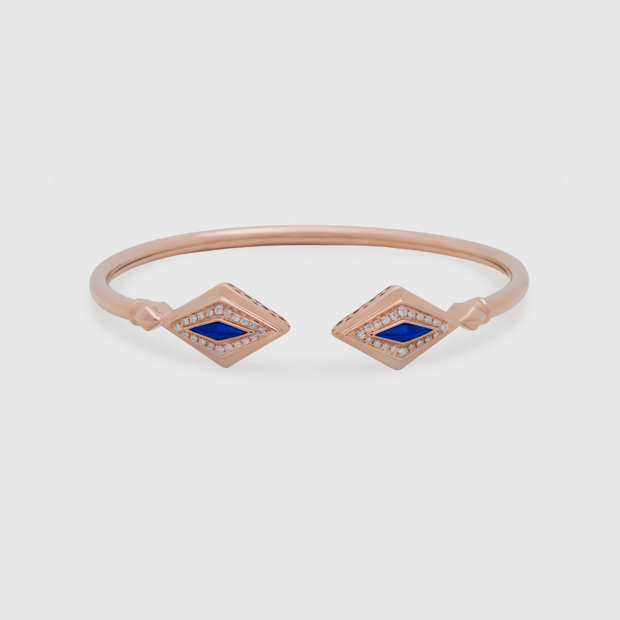 By ZAYA Lumira Bleu Open Bangle