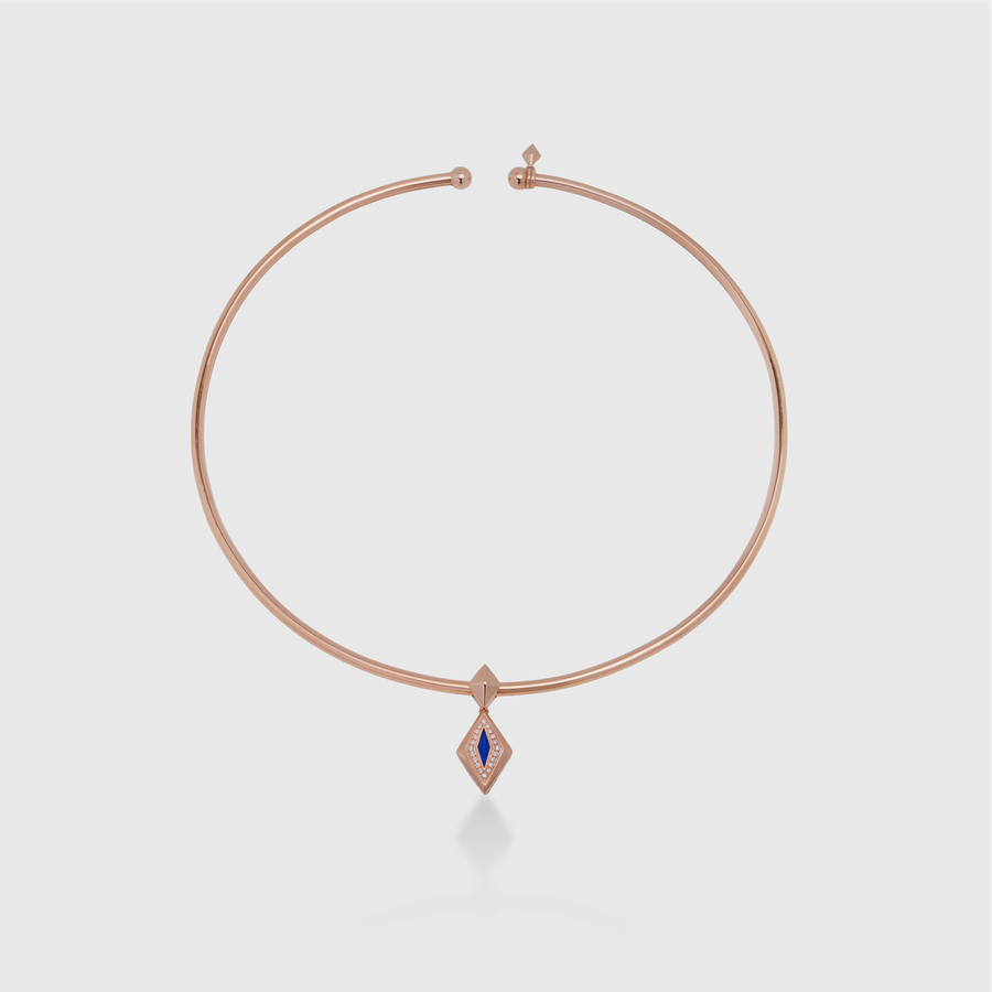 By ZAYA Lumira Bleu Wire Chocker