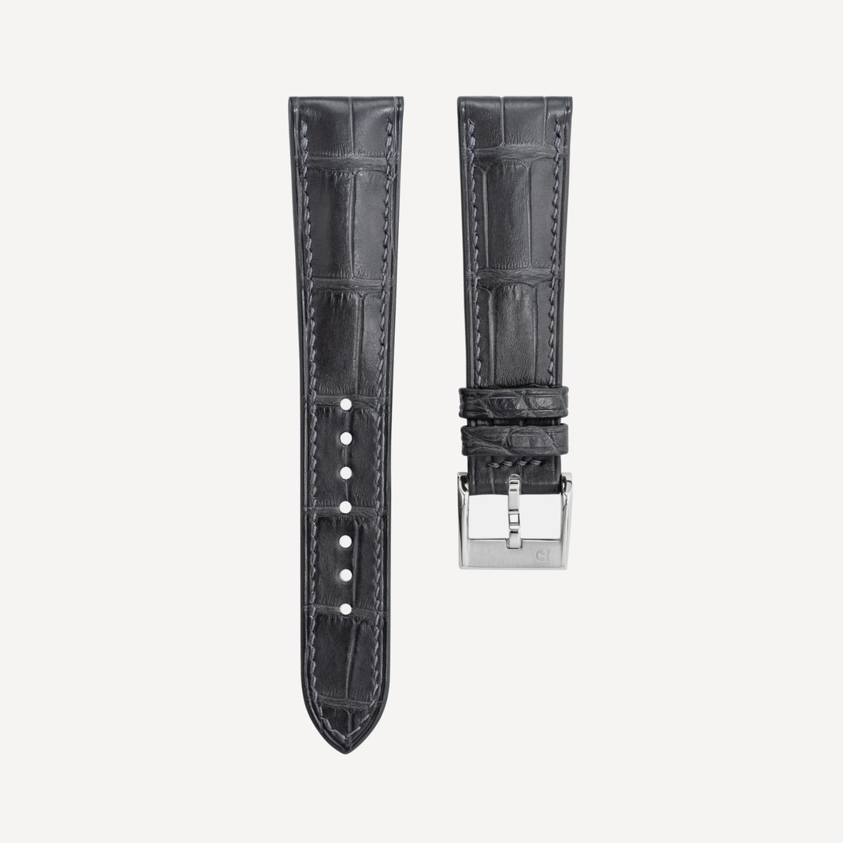 Delugs Alligator Signature Strap – Matte Grey Storm