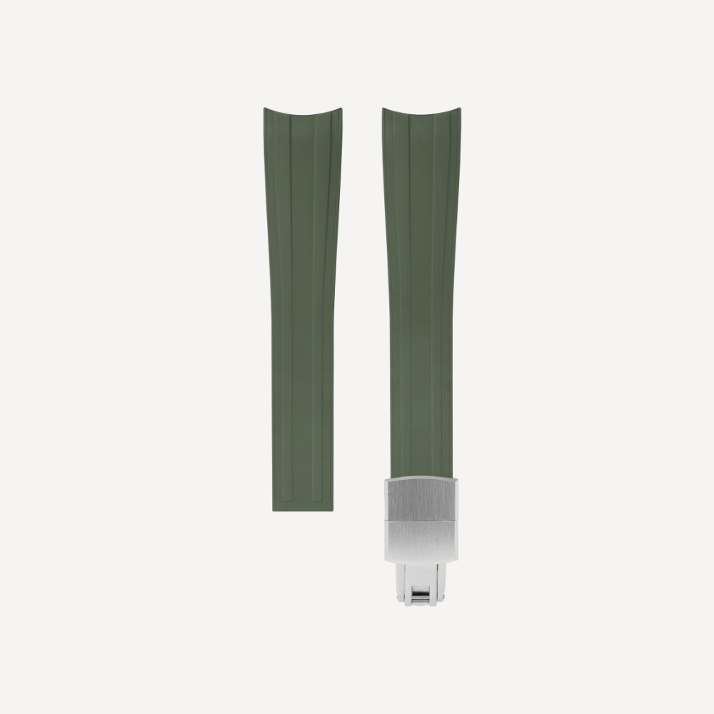 Delugs CTS Rubber Strap for Omega Speedmaster – Olive Green