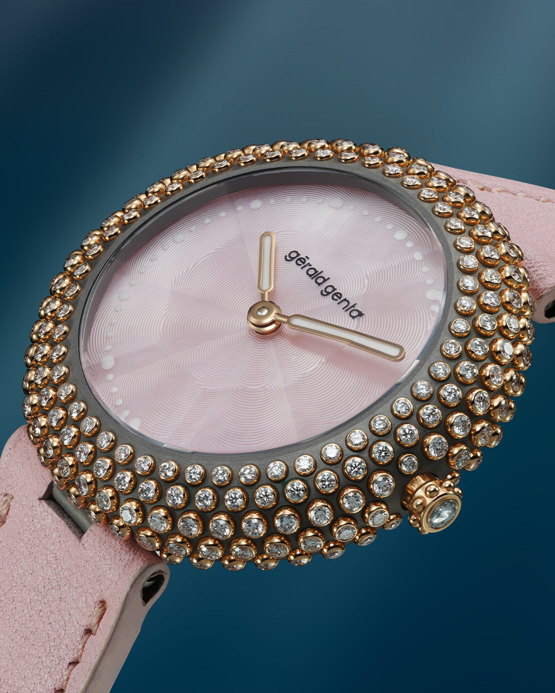 Gerald Genta Gentissima Oursin 36 Pink Mother of Pearl