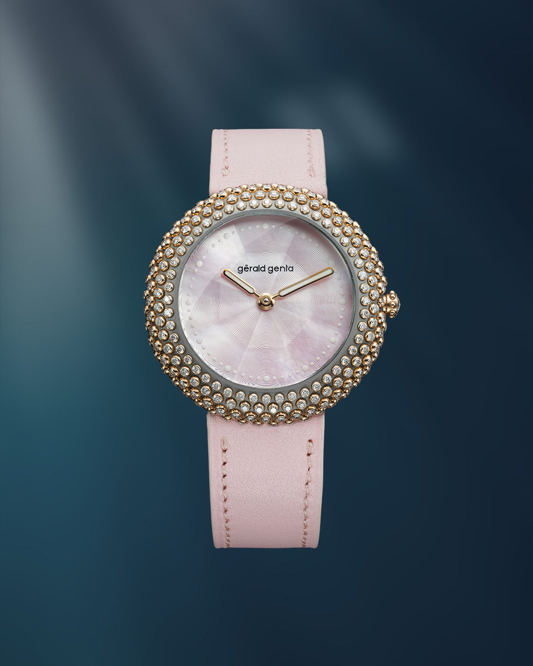Gerald Genta Gentissima Oursin 36 Pink Mother of Pearl