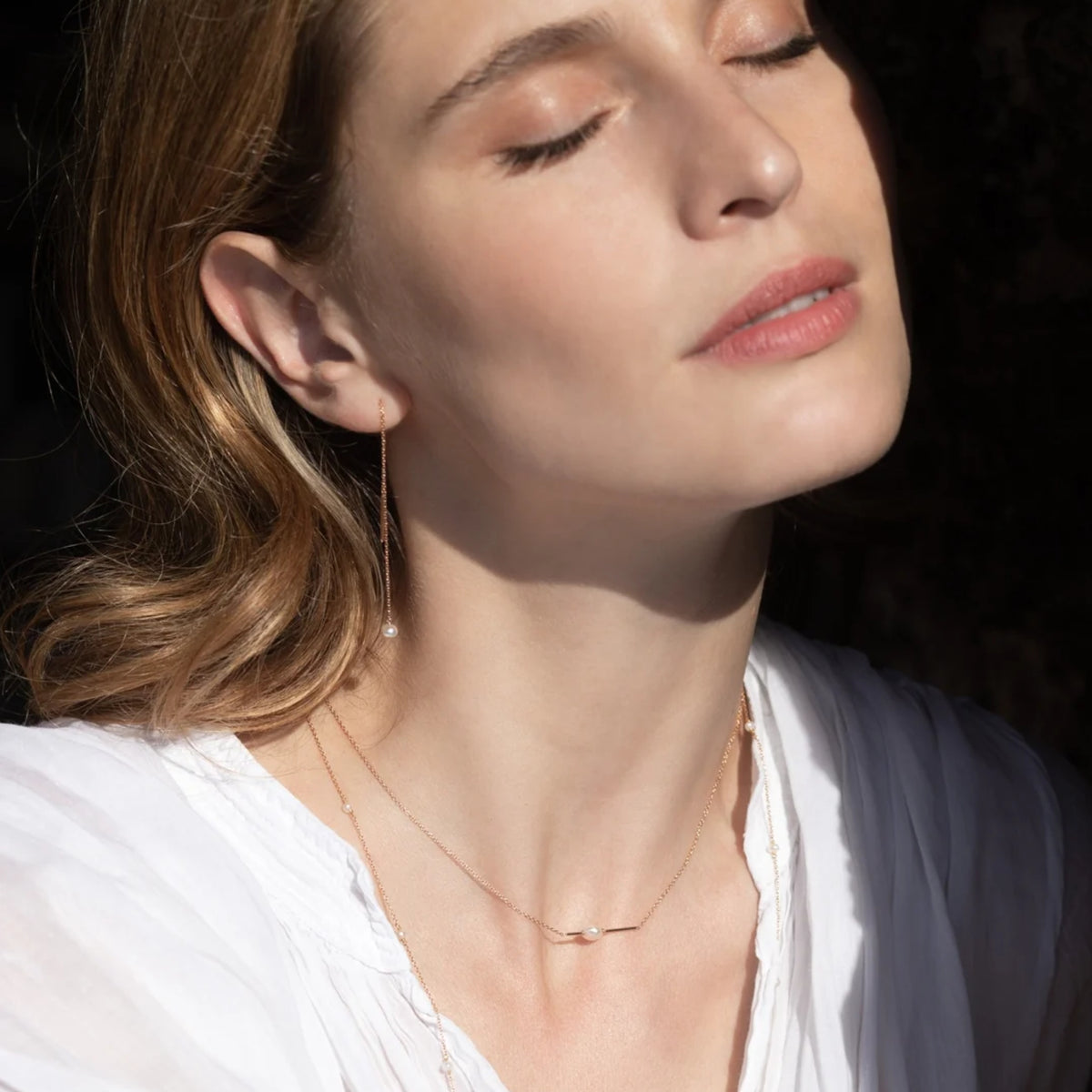 Tiny Om Pearl necklace