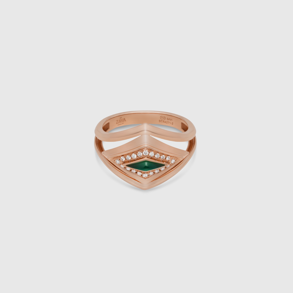 By ZAYA Lumira Delights Halo Ring Rose Gold