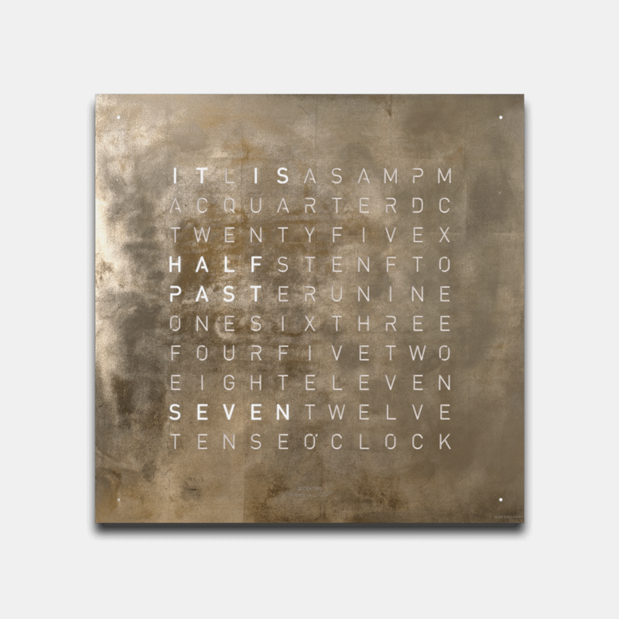 Qlocktwo Earth 45 Creator's Edition - Silver Gold (EN)