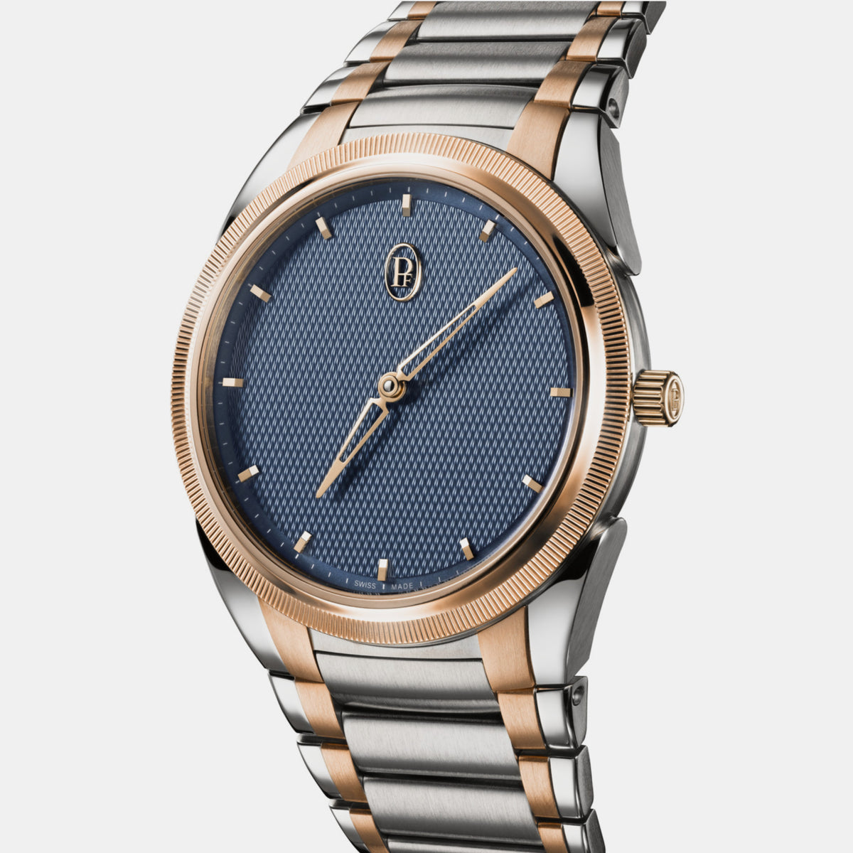 Parmigiani Fleurier Tonda PF Micro-Rotor No Date Steel Rose Gold Stone Blue
