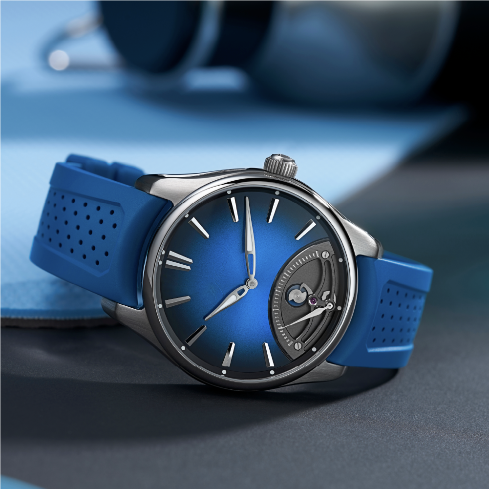 H. Moser & Cie Pioneer Retrograde Seconds Midnight Blue