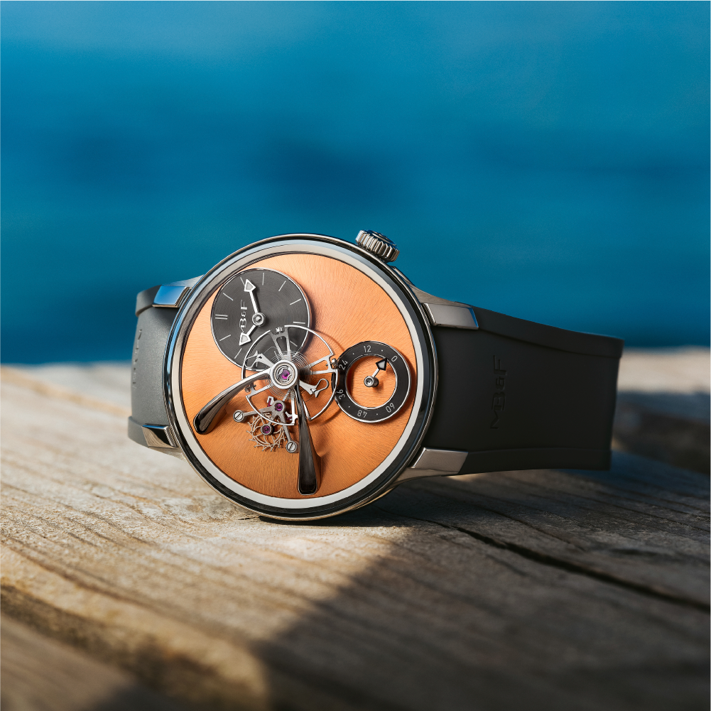MB&F Legacy Machine 101 EVO Ti Salmon