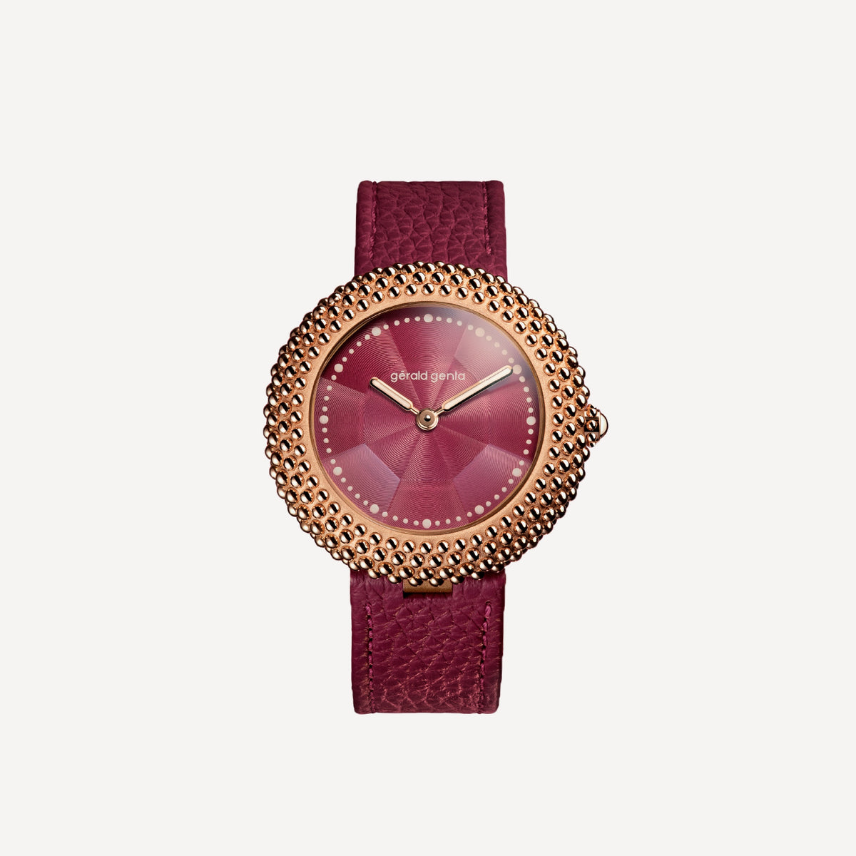 Gerald Genta Gentissima Oursin 36 Burgundy