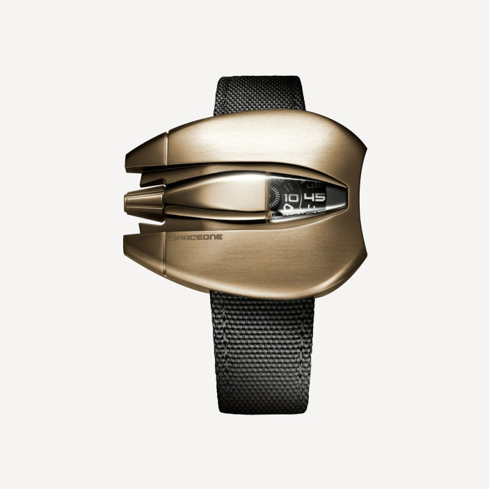 Spaceone Gold Steel Jumping hour