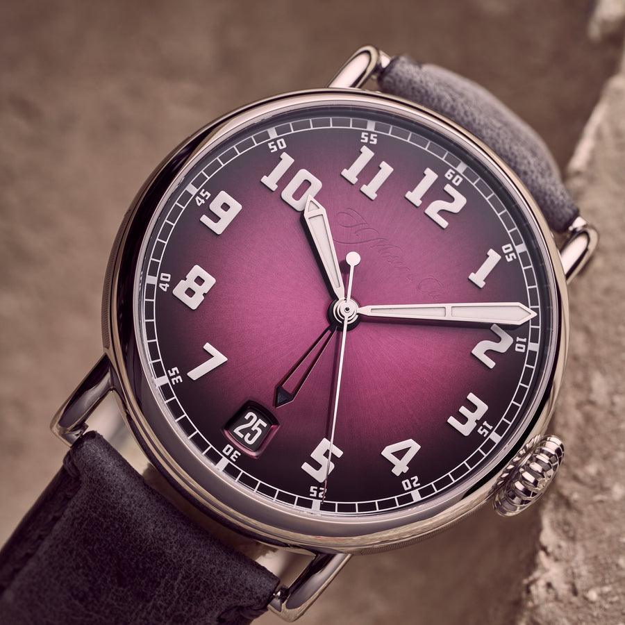 H. Moser & Cie. Heritage Dual Time Burgundy