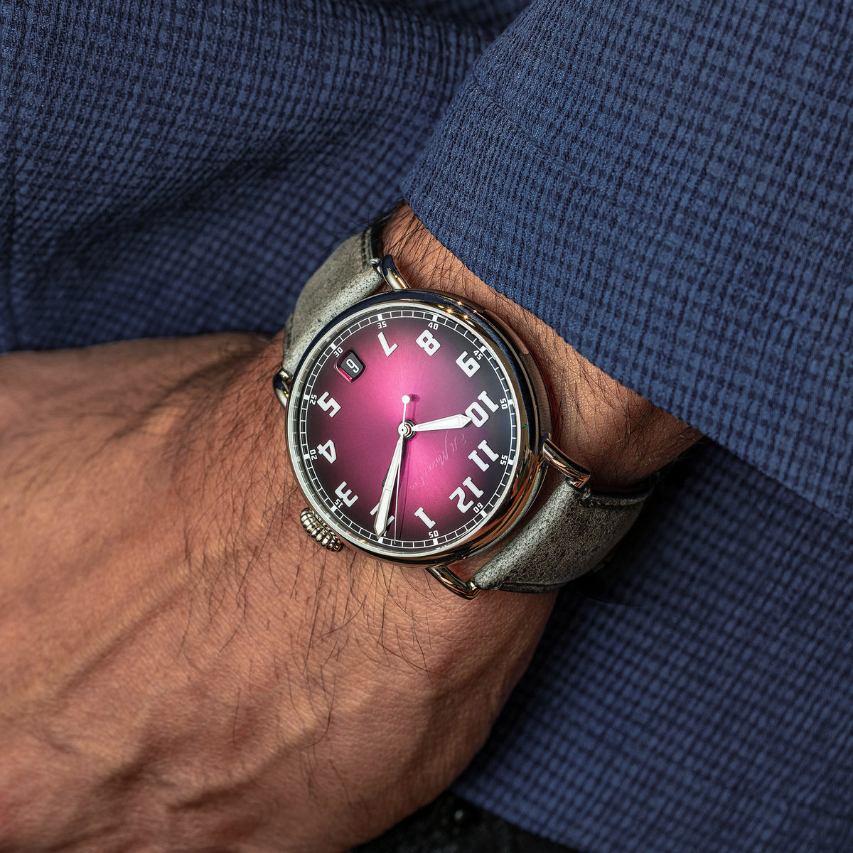 H. Moser & Cie. Heritage Dual Time Burgundy