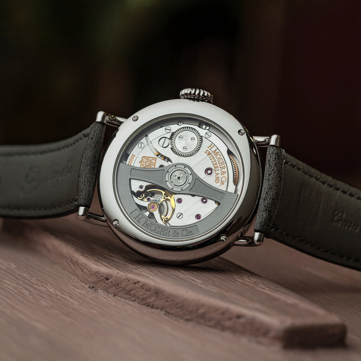 H. Moser & Cie. Heritage Dual Time Burgundy