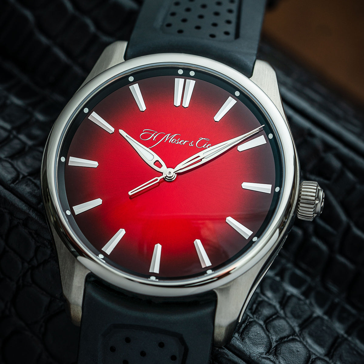 H. Moser & Cie. Pioneer Centre Seconds Swiss Mad Red