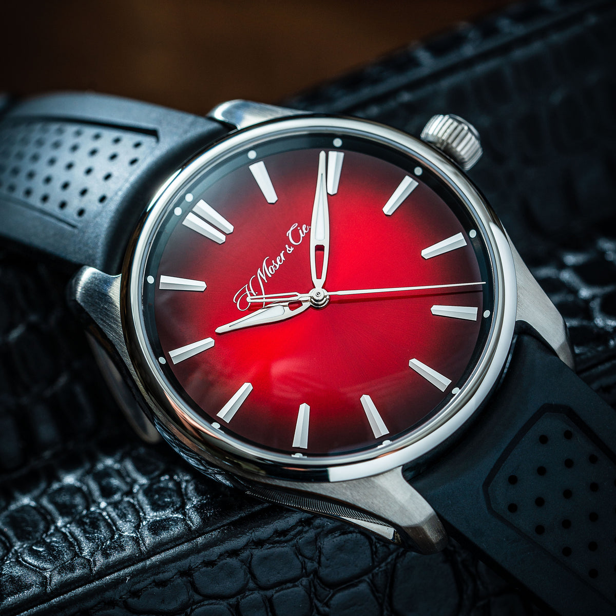 H. Moser & Cie. Pioneer Centre Seconds Swiss Mad Red