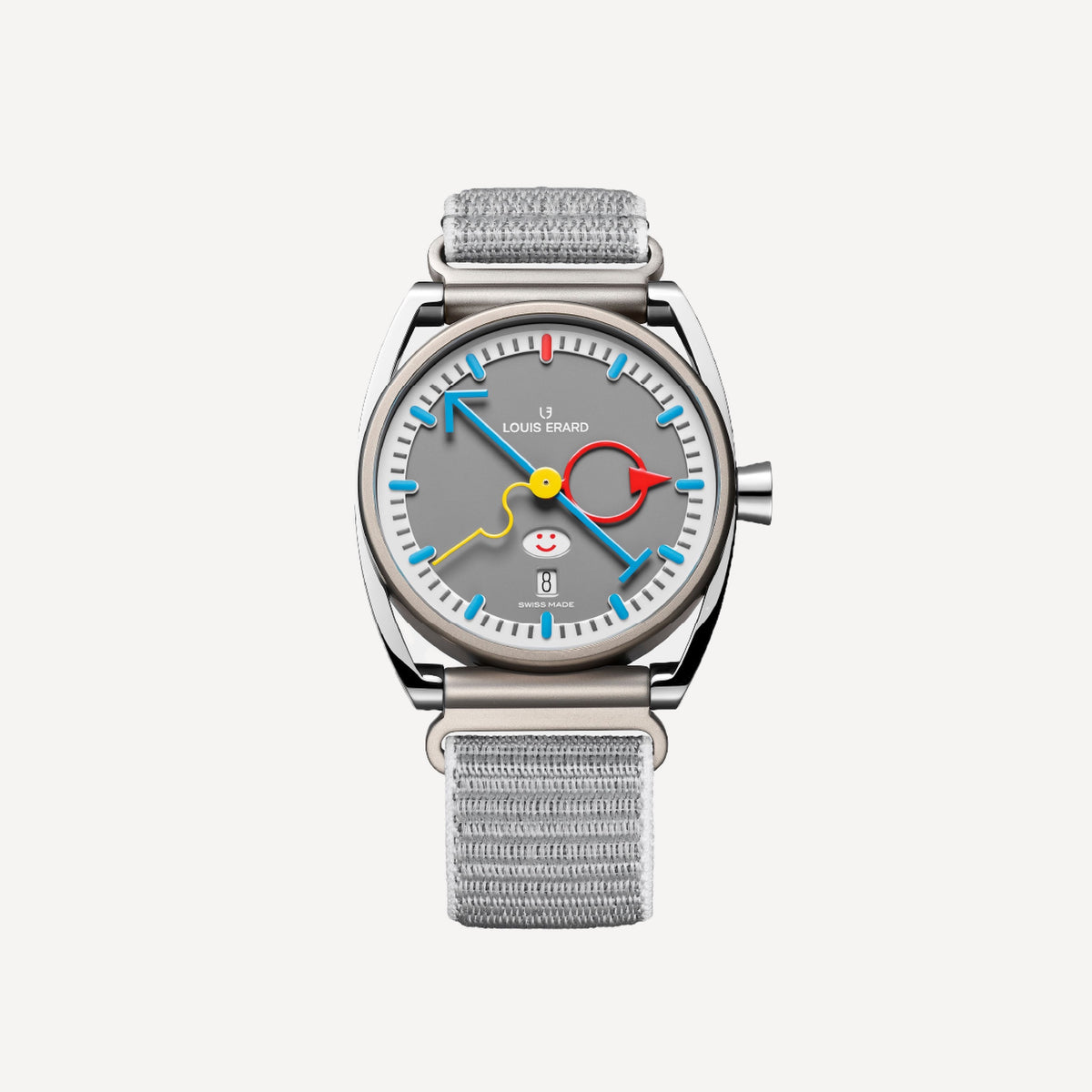 Louis Erard x Alain Silberstein Smile Day Stahlgrau