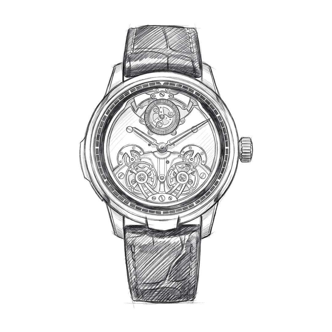 Armin Strom Minute Repeater Resonance: pencil drawing