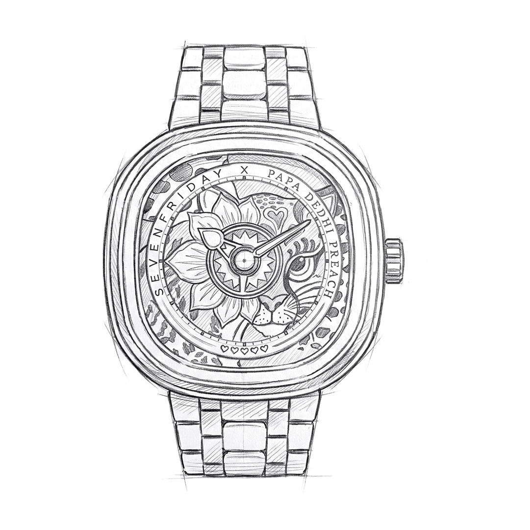 SEVENFRIDAY C-Series: pencil drawing