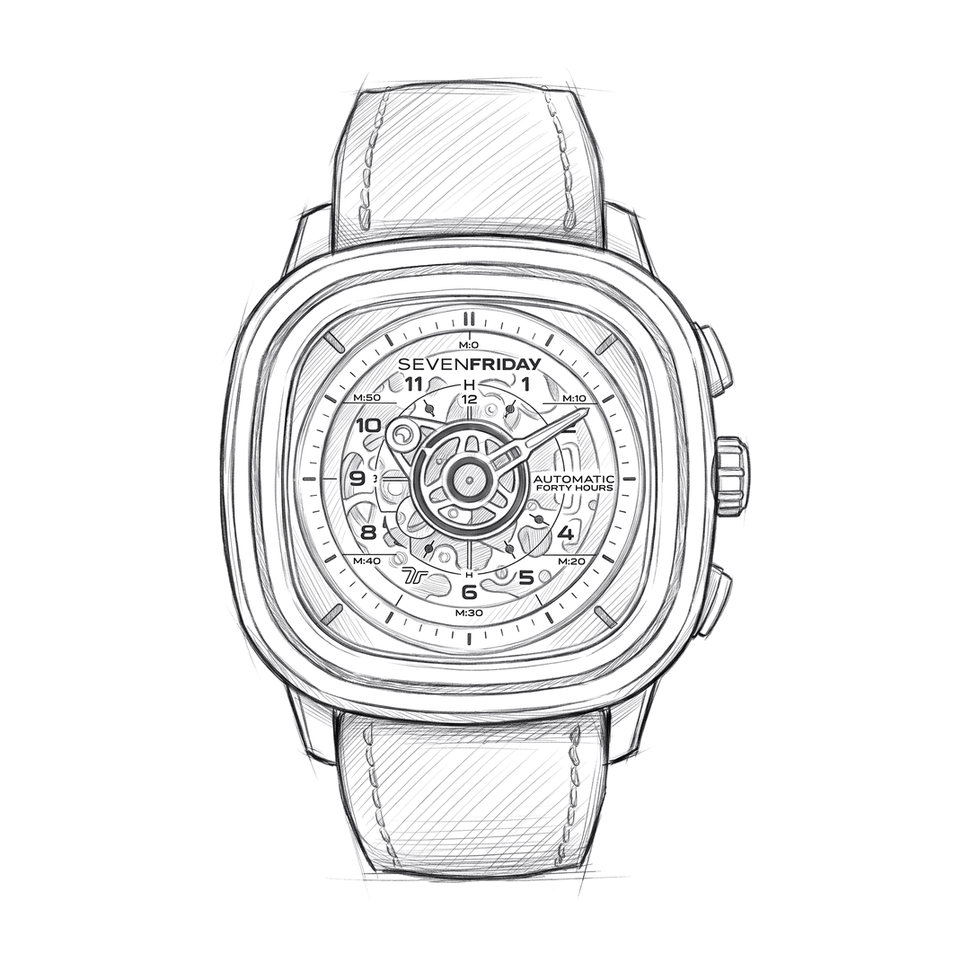 SEVENFRIDAY T-Series: pencil drawing