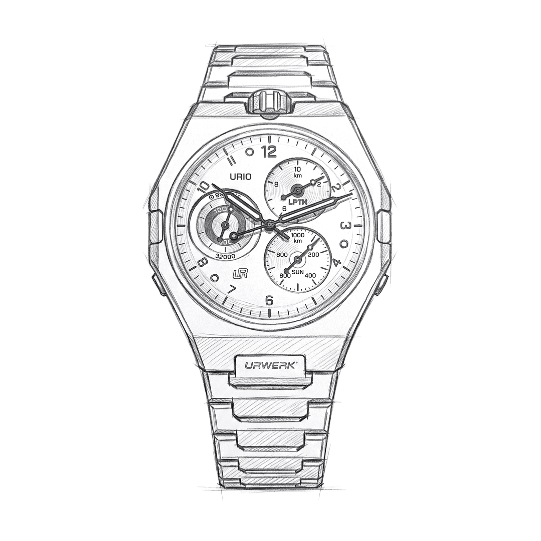 URWERK UR-10 Spacemeter: pencil drawing