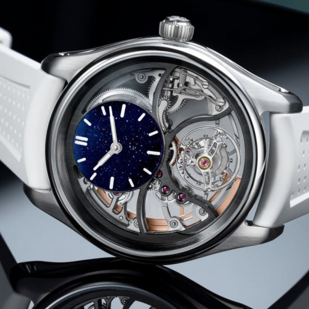 H. Moser & Cie. Pioneer Cylindrical Tourbillon Skeleton Aventurine Saquon Barkley Edition
