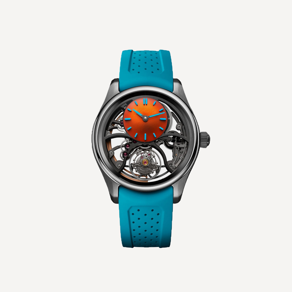 H. Moser & Cie Pioneer Cylindrical Tourbillon Skeleton Spiced Aqua