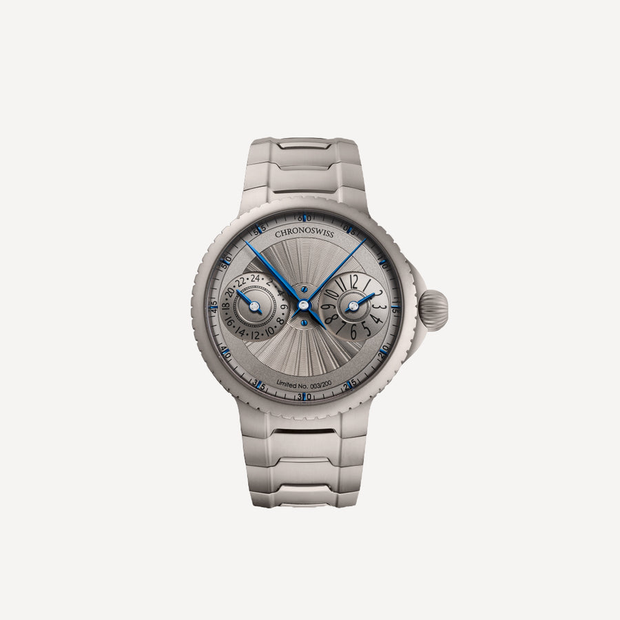 chronoswiss PULSE GMT Silver Guilloché