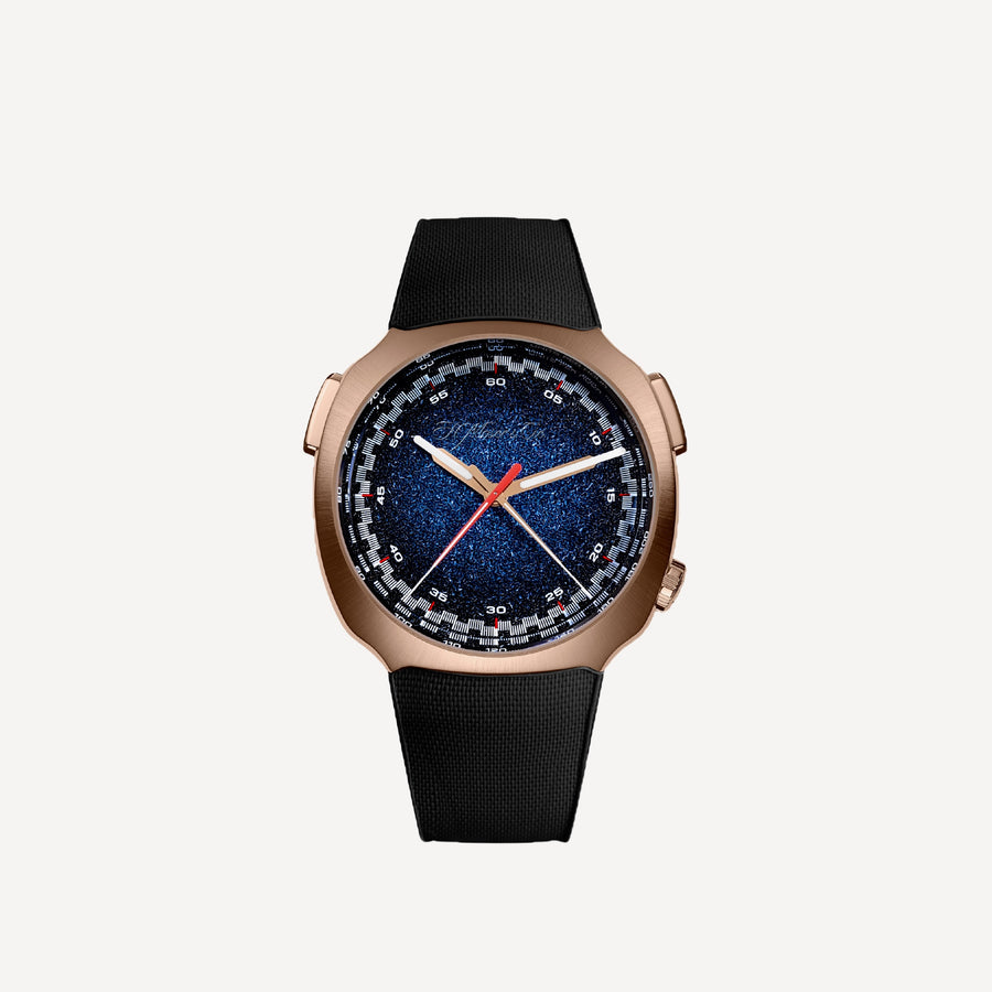 H. Moser & Cie Streamliner Flyback Chronograph Automatic – Midnight Blue Fumé