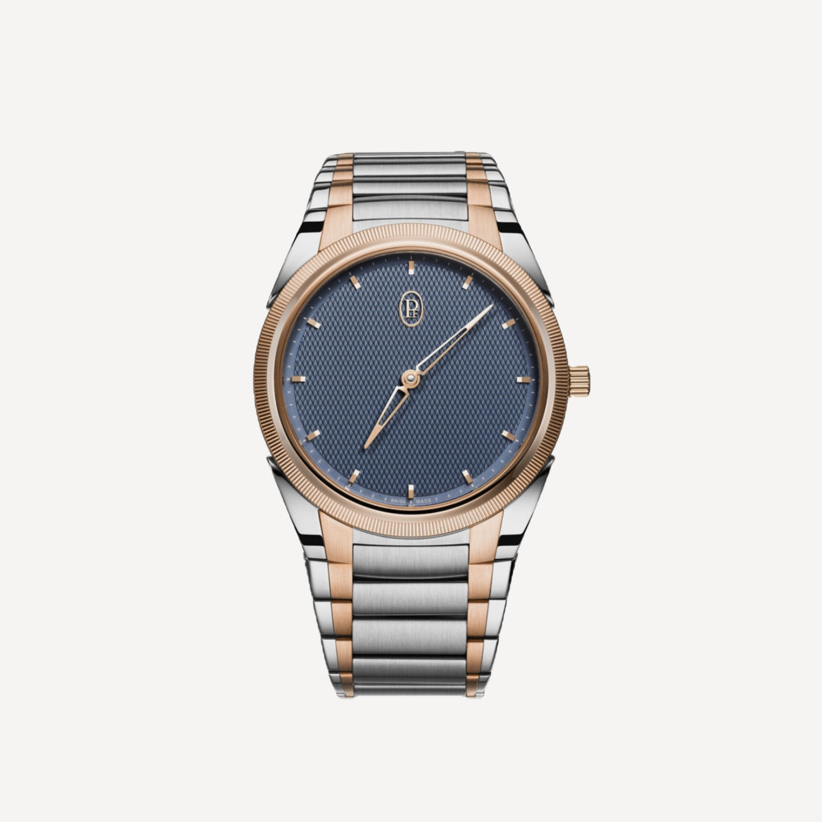 Parmigiani Fleurier Tonda PF Micro-Rotor No Date Steel Rose Gold Stone Blue