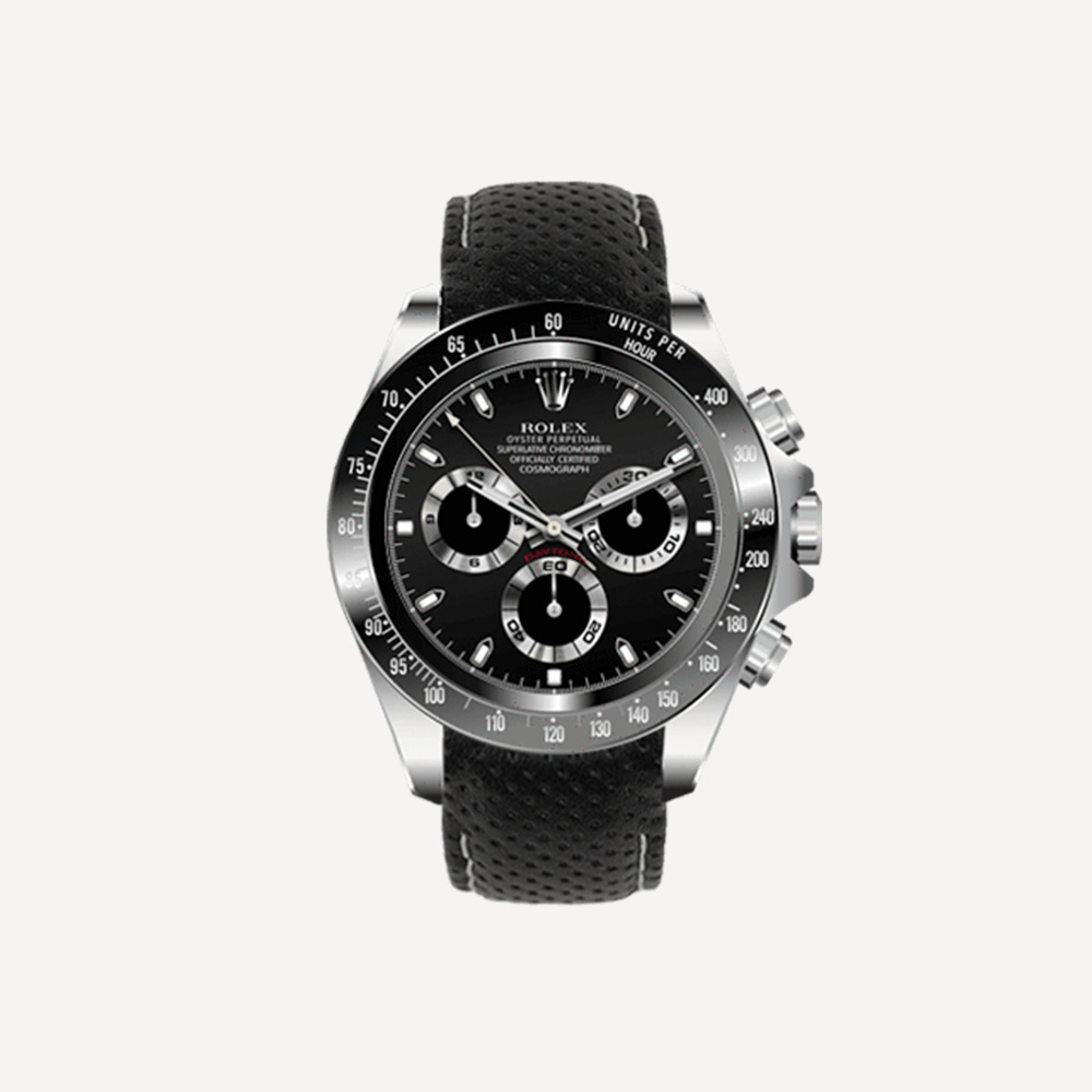 Everest Bands Racing leather Strap for Rolex