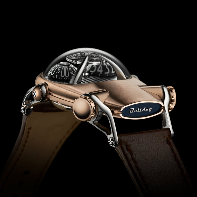 HOROLOGICAL MACHINE N°10 BULLDOG RED GOLD & TITANIUM READ ANGLE