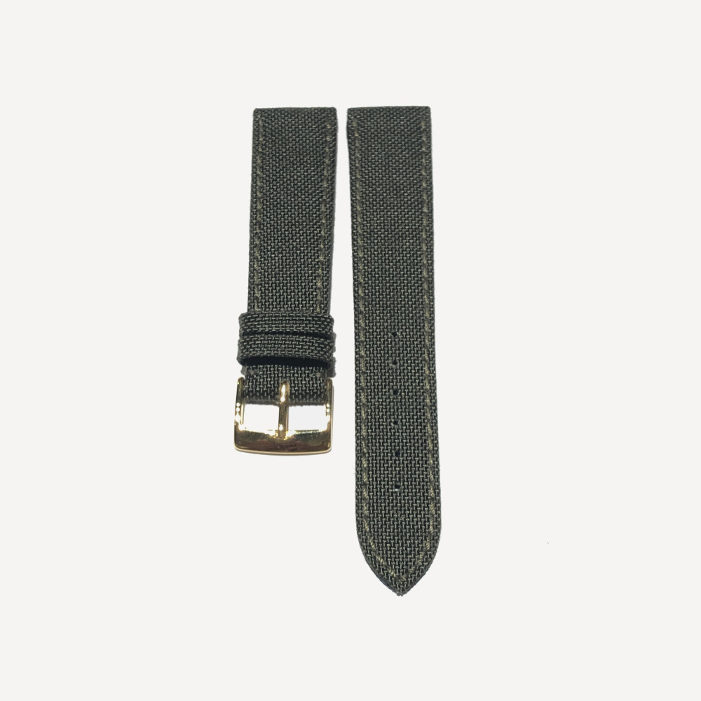 Momentum Kaufmann 20mm straps – Canvas D.Green/Gold