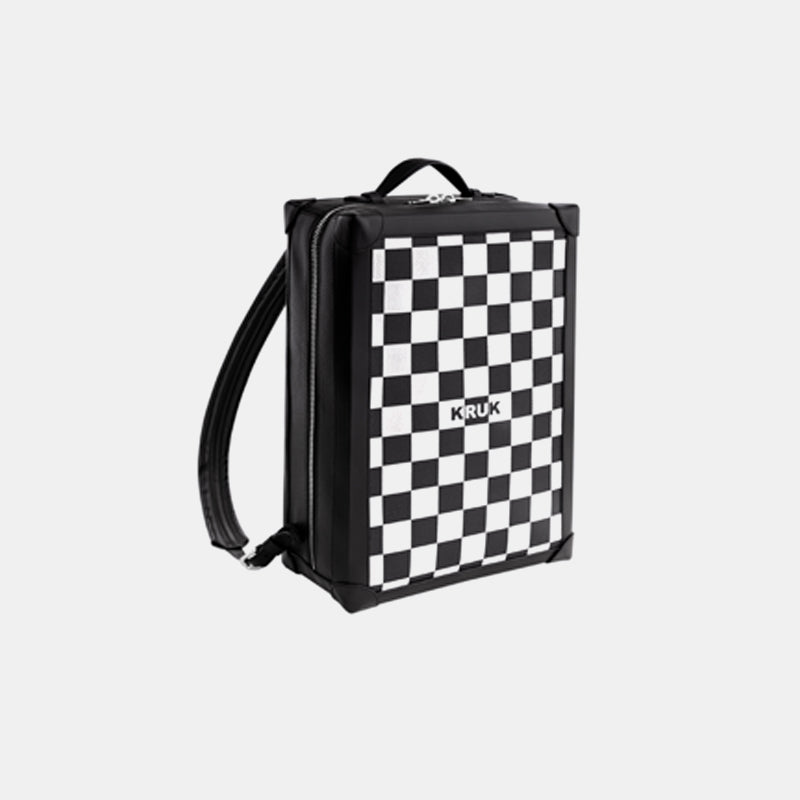 KRUK Checkered Leather Backpack