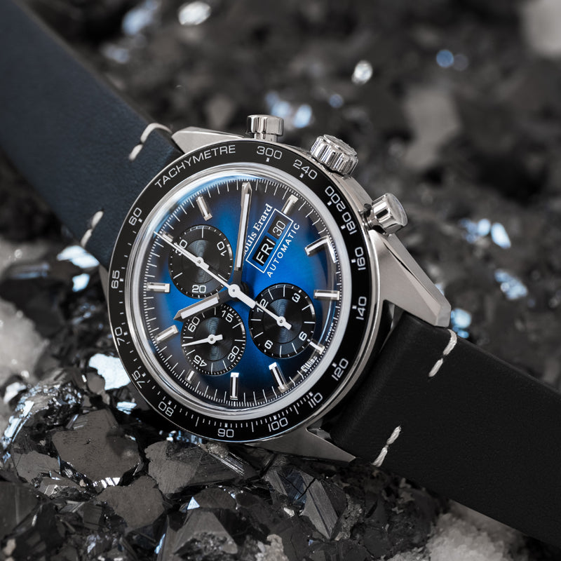 LaSportive LimitedEdition Titanium Blue Black Dial Studio Shot